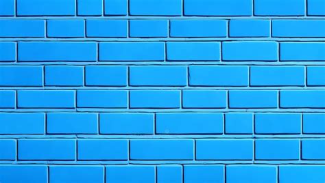 Premium AI Image | Blue Bricks Wall Texture Seamless Background