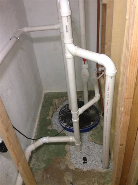 Basement bathroom sewage ejector pump installation diagram - juluboy