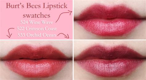 theNotice - Burt's Bees Lipstick review, swatches, photos - theNotice