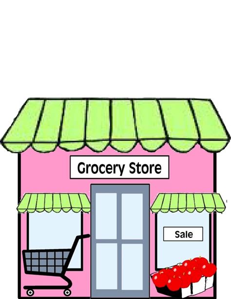 Free Grocery Store Clipart Black And White, Download Free Grocery Store ...