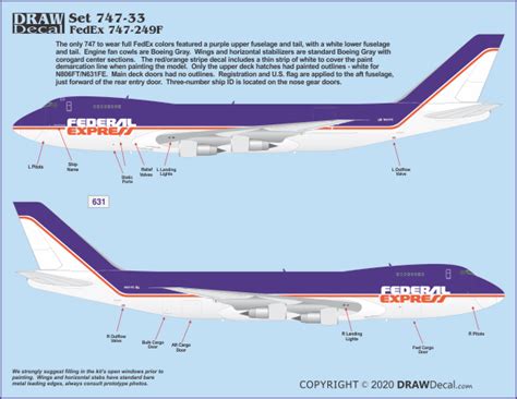 FedEx 747-249F – DRAW Decal