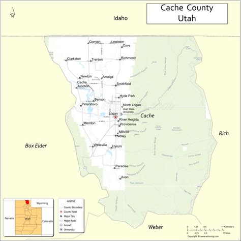 Map of Cache County, Utah - Where is Located, Cities, Population ...