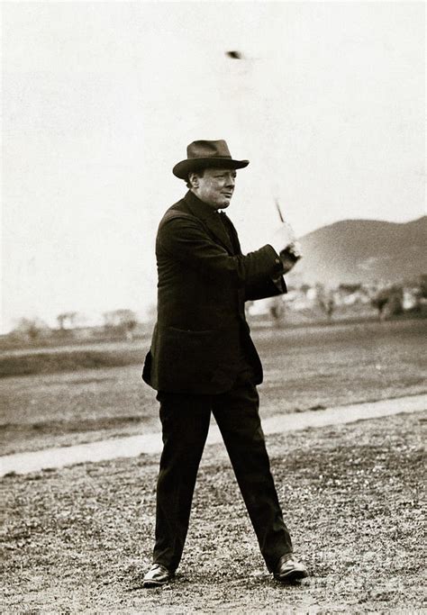 Winston Churchill Swinging Golf Club Photograph by Bettmann - Fine Art ...