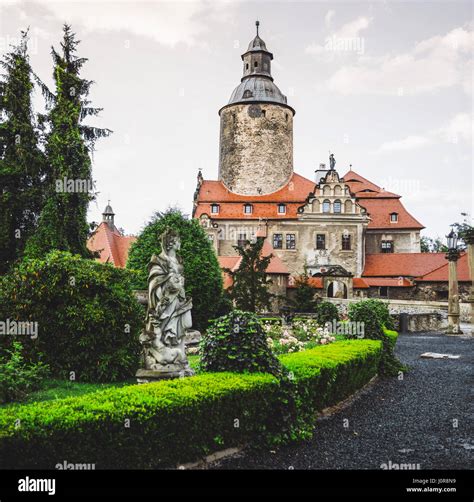 Czocha castle or zamek Czocha in the Lower Silesian voivodeship in ...