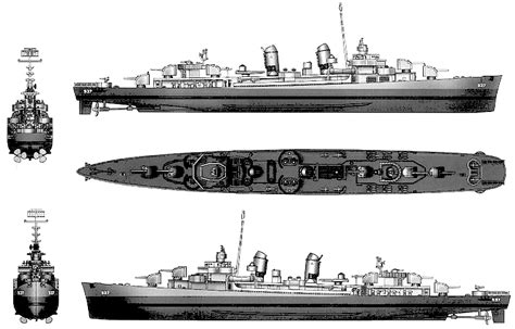 Layout of a Fletcher-class destroyer Naval History, Military History ...