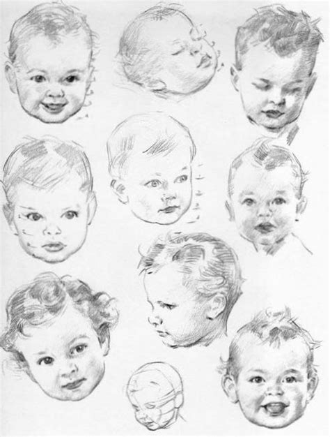 drawing the baby and toddler head in the correct proportions Portrait ...