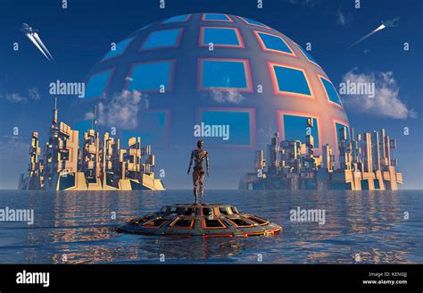 A Dyson Sphere Civilization Stock Photo - Alamy