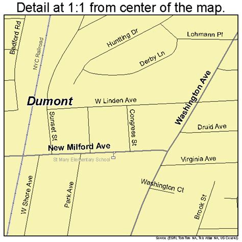 Dumont New Jersey Street Map 3418400