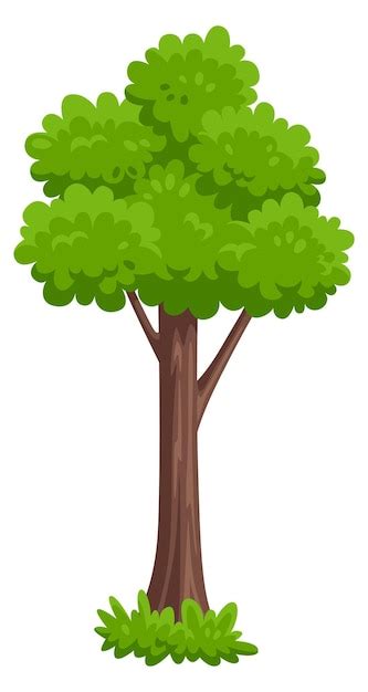 Premium Vector | Cartoon tree icon green foliage forest plant