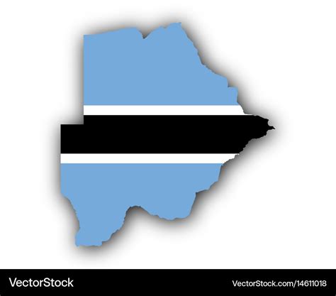 Botswana Flag Map And Map Pointer Stock Vector Illustration Of Flag ...