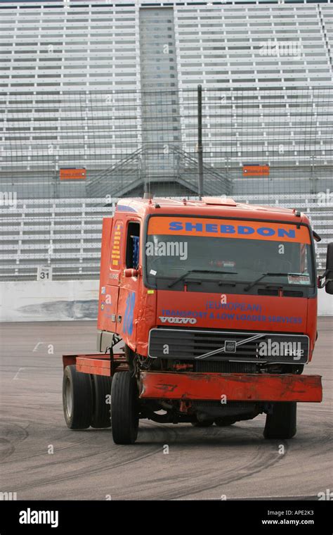 Big Rig Truck Racing Stock Photo - Alamy