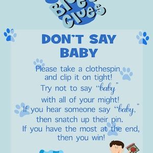 Blue's Clues Baby Shower Games Boy Baby Shower ALL 8 GAMES - Etsy