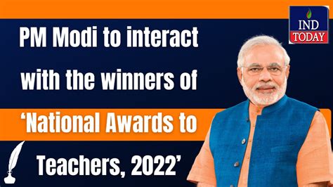 PM Modi to Interact With Winners of National Awards to Teachers | INDToday