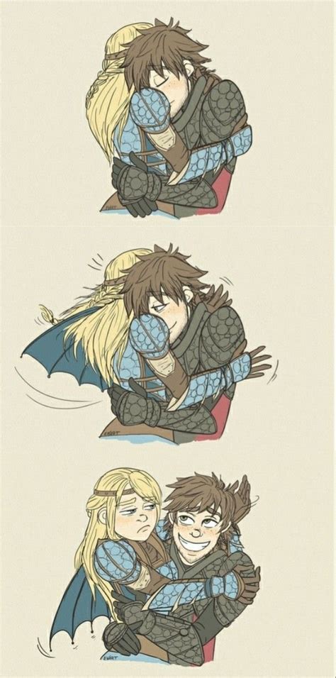 DreamWorks Dragons Hiccup And Astrid Kiss