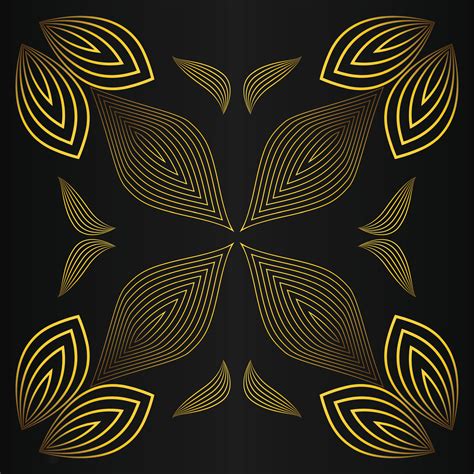 golden flower petal, luxury gold floral decoration 30739354 Vector Art ...