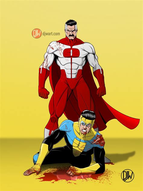 DJW Art - Omni Man vs Invincible