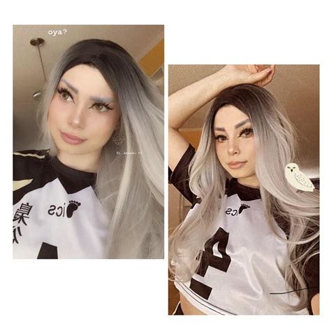 my gf’s bokuto cosplay : r/haikyuu