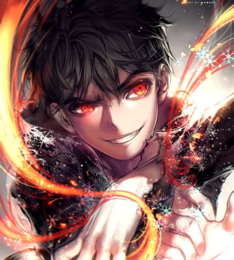 Male anime character wallpaper, Jack Nightmare, anime boys, red eyes ...