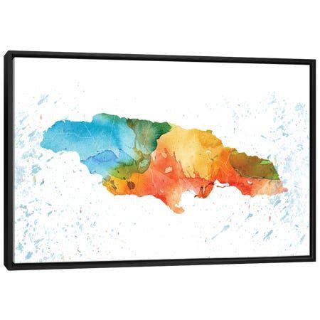 Jamaica Colorful Map | Colorful map, Map canvas, Canvas prints