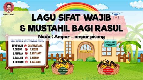 SIFAT WAJIB DAN MUSTAHIL BAGI RASUL II LAGU NADA AMPAR - AMPAR PISANG ...