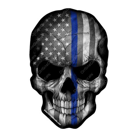 American Flag Skull Decal