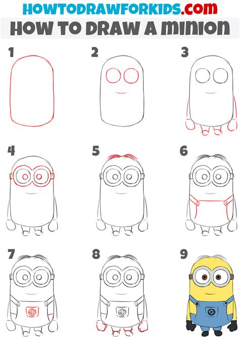 How to draw a Minion Easy -Drawing Tutorial For Kids