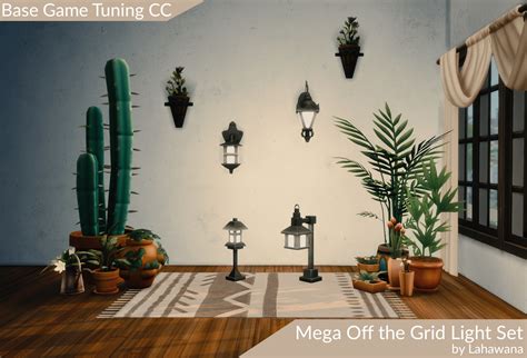 Mega Off the Grid Light Set by Lahawana at Mod The Sims 4 » Sims 4 Updates