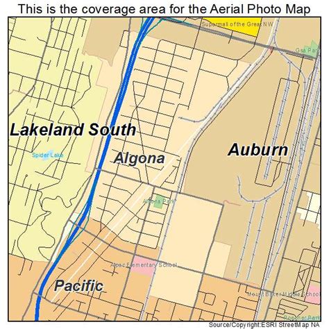 Aerial Photography Map of Algona, WA Washington