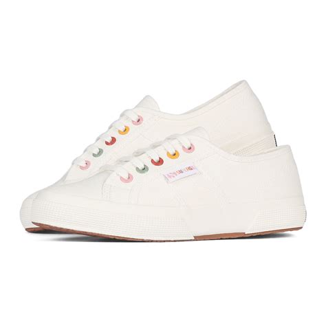 Superga 2750 Rainbow Eyelets White Avorio Groovy – Superga Singapore