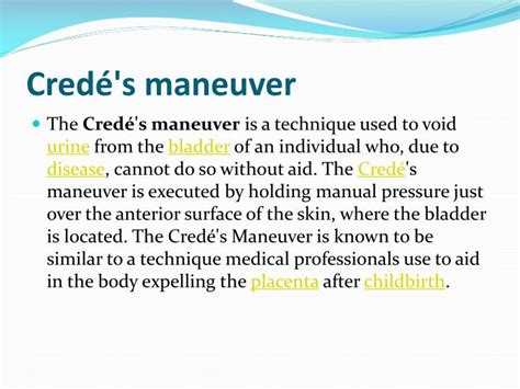 What Is The Crede Maneuver