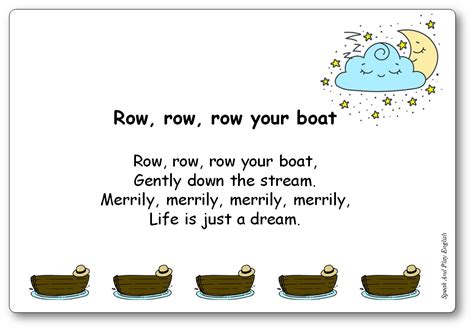 Row, Row, Row Your Boat – Nursery Rhyme Song with Lyrics in French and ...