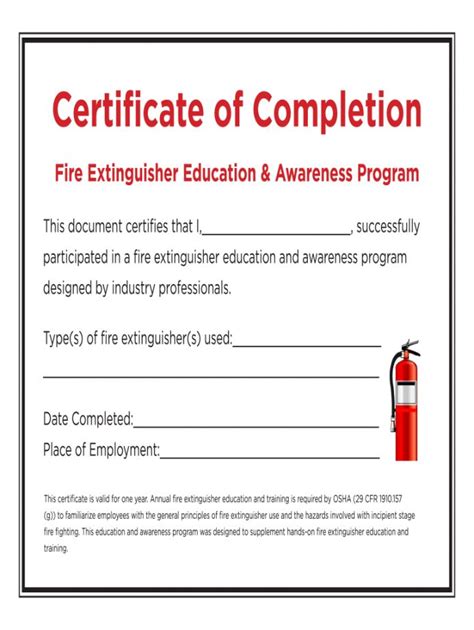 Get Our Example of Fire Safety Certificate Template | Certificate ...