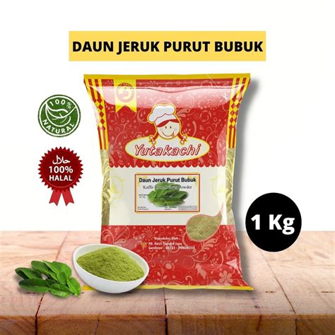 Jual Daun Jeruk Purut Bubuk 1 Kg Yutakachi / Premium Kaffir Lime Leaves ...