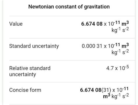 write the numerical value of gravitational constant - Brainly.in