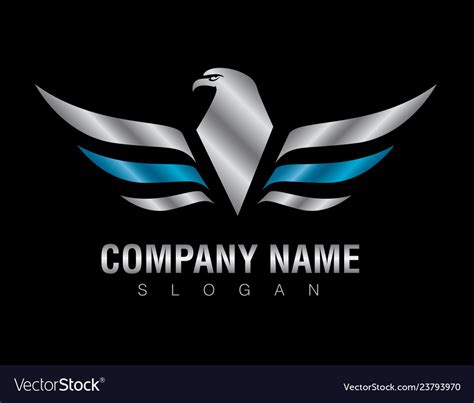 Silver eagle logo Royalty Free Vector Image - VectorStock