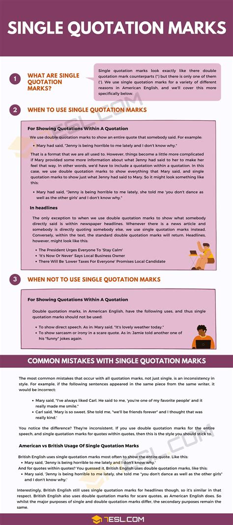 Single Quotation Marks ' ' When and How to Use Them Correctly • 7ESL