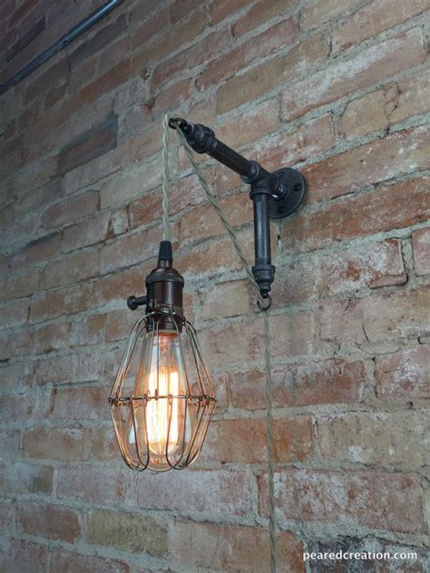 Industrial Wall Sconce Caged Bulb Pendant Edison | Etsy in 2021 ...