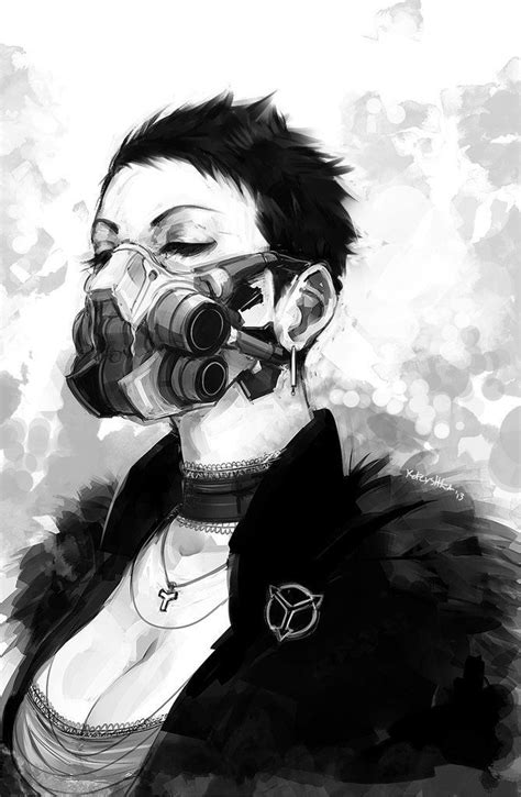 By pr3sence | Cyberpunk character, Gas mask art, Cyberpunk art