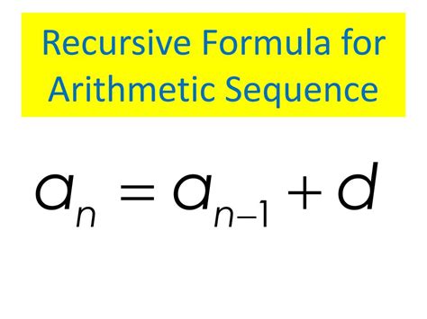 Recursive Formula For Arithmetic Sequence Worksheet - Printable Word ...