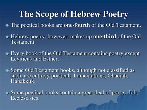 PPT - HEBREW POETRY PowerPoint Presentation, free download - ID:3844988