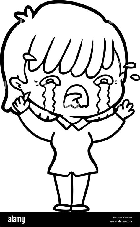 cartoon girl crying Stock Vector Image & Art - Alamy