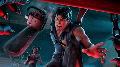 Fortnite character Ash Williams embraces the Evil Dead groovy