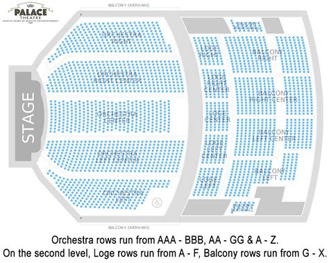 Seating Charts | Palace Theatre Albany