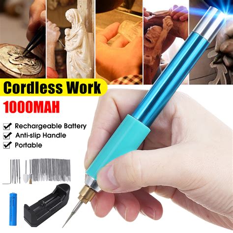 Cordless Electric Engraving Pen 1000mA Rechargeable Engraver Sander ...