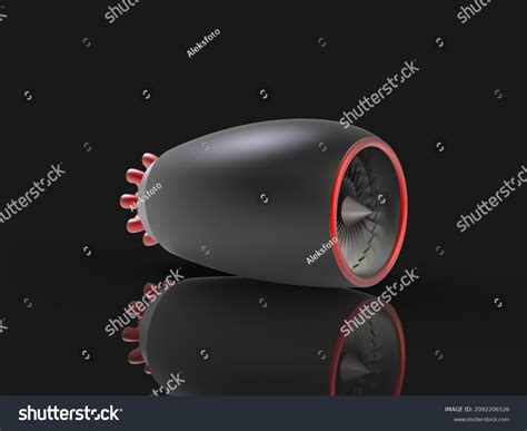 Turbo Jet Engine 3d Illustration Stock Illustration 2092206526 ...