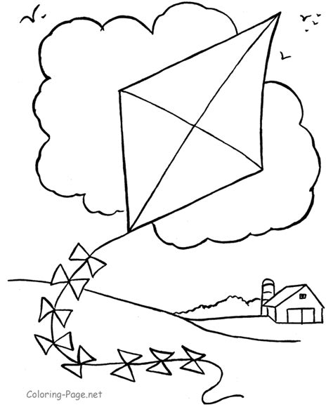 Coloring Pages Kite