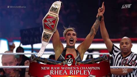 Rhea Ripley Win Raw Women's Championship At Wrestlemania 37 | WWE ...