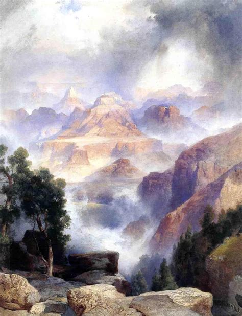 Thomas Moran A Showrey Day, Grand Canyon Painting | Best Paintings For Sale