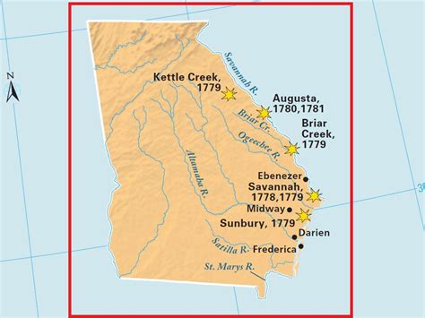 Image result for battle of kettle creek map | American revolution ...