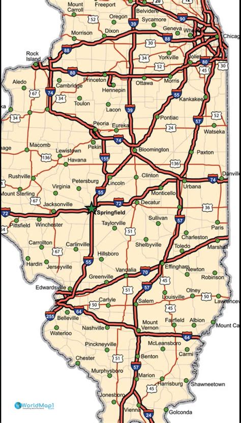 Printable Illinois Highway Map - Free Printable Templates